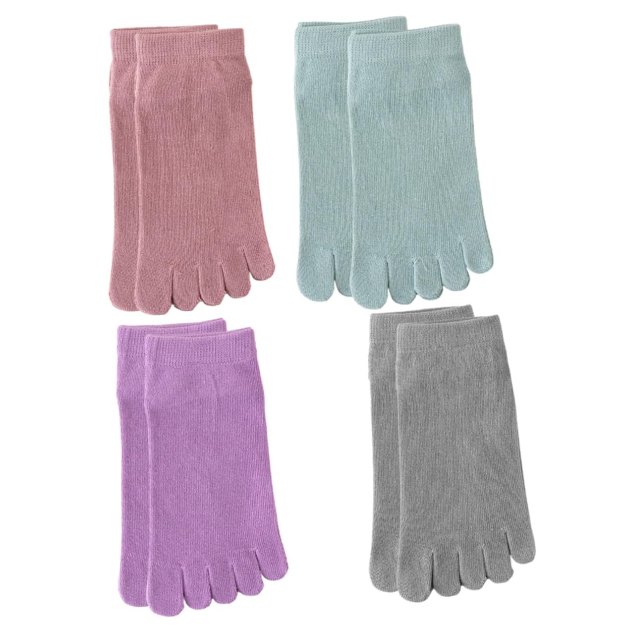 PACKOVE 3 Series Calcetines De Punta Calcetines De Mujer Cortar Mujer Invisibles De Cinco Dedos Bajo De Algodón Para Mujeres Cortos 4 Pares*3