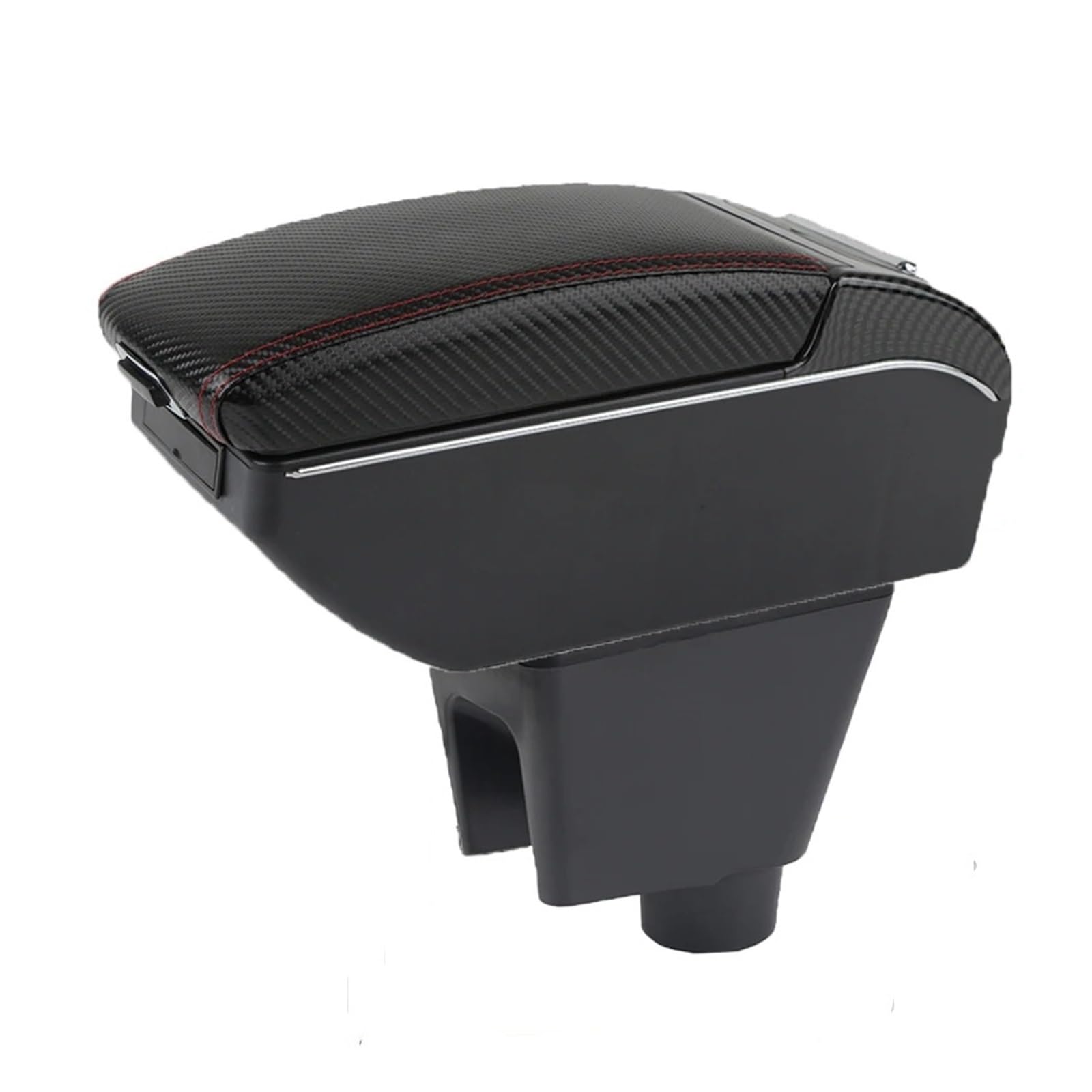 Ggwqoops Car Armrests For Chevrolet For Spark III 3 Armrest Box Storage Arm Bracing Central Control Panel Elbow Support For Drivers Armrest Box(A-Black red line)