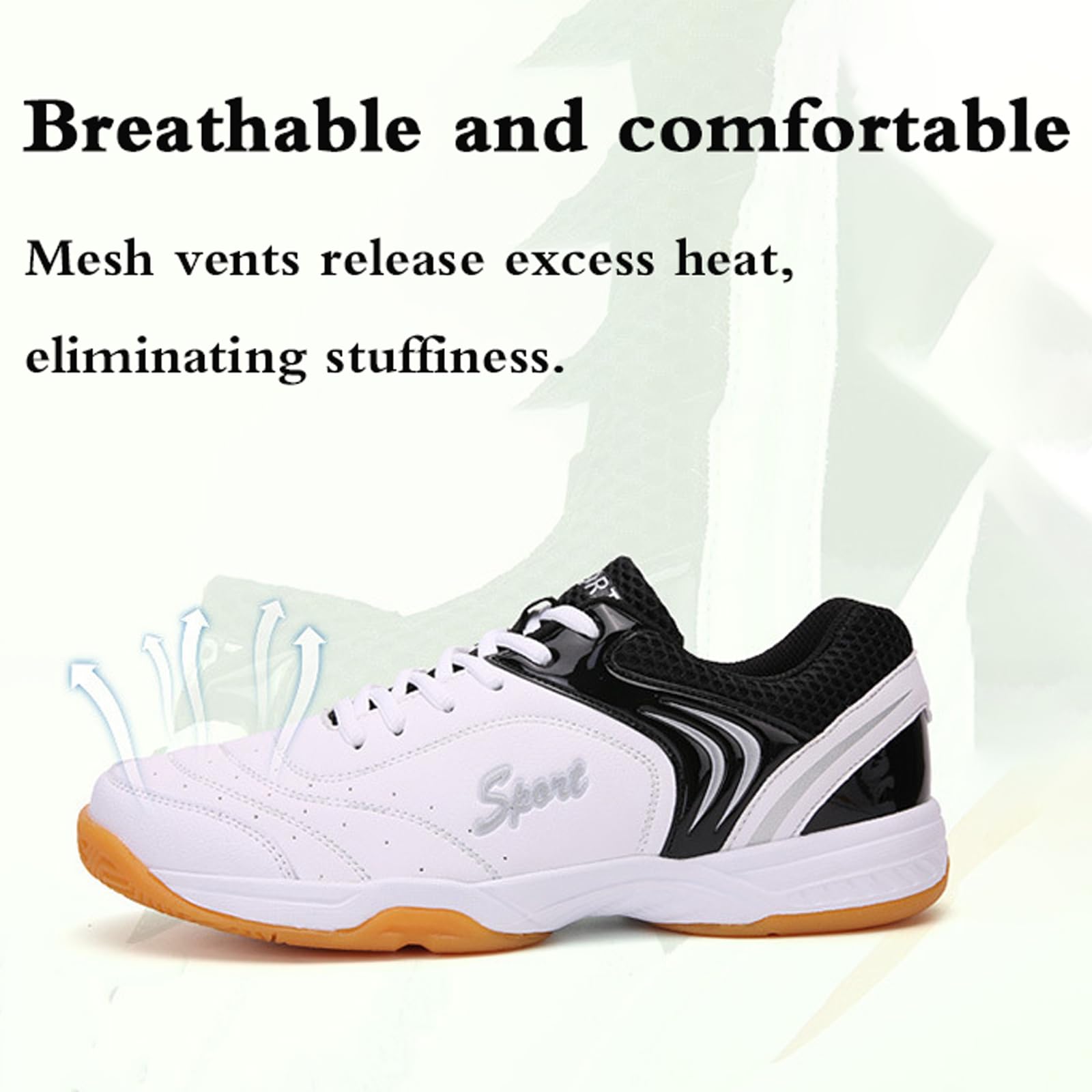 Chaussures Tennis Table D'IntéRieur,Chaussure de Squash,Chaussures de Badminton pour Adultes,légères et Respirantes,pour Indoor Tennis/Squash/Table Tennis/Basketball & Padel