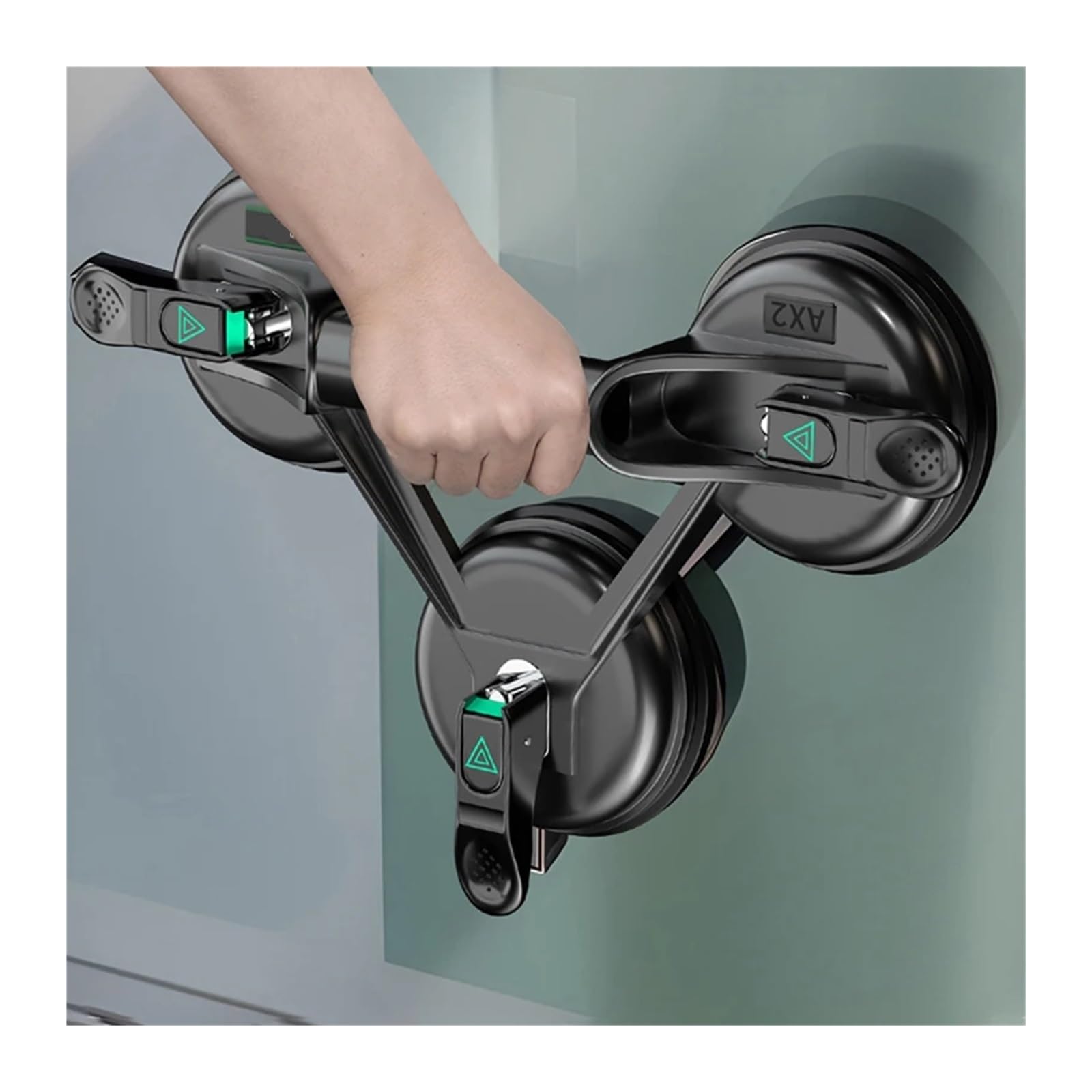 Zklgs Three Claws Glass Suction Lifter, Glass Suction Cup Powerful Heavy Duty Porcelain Tile Floor Suction Device Installation Fixed(Three Claws)