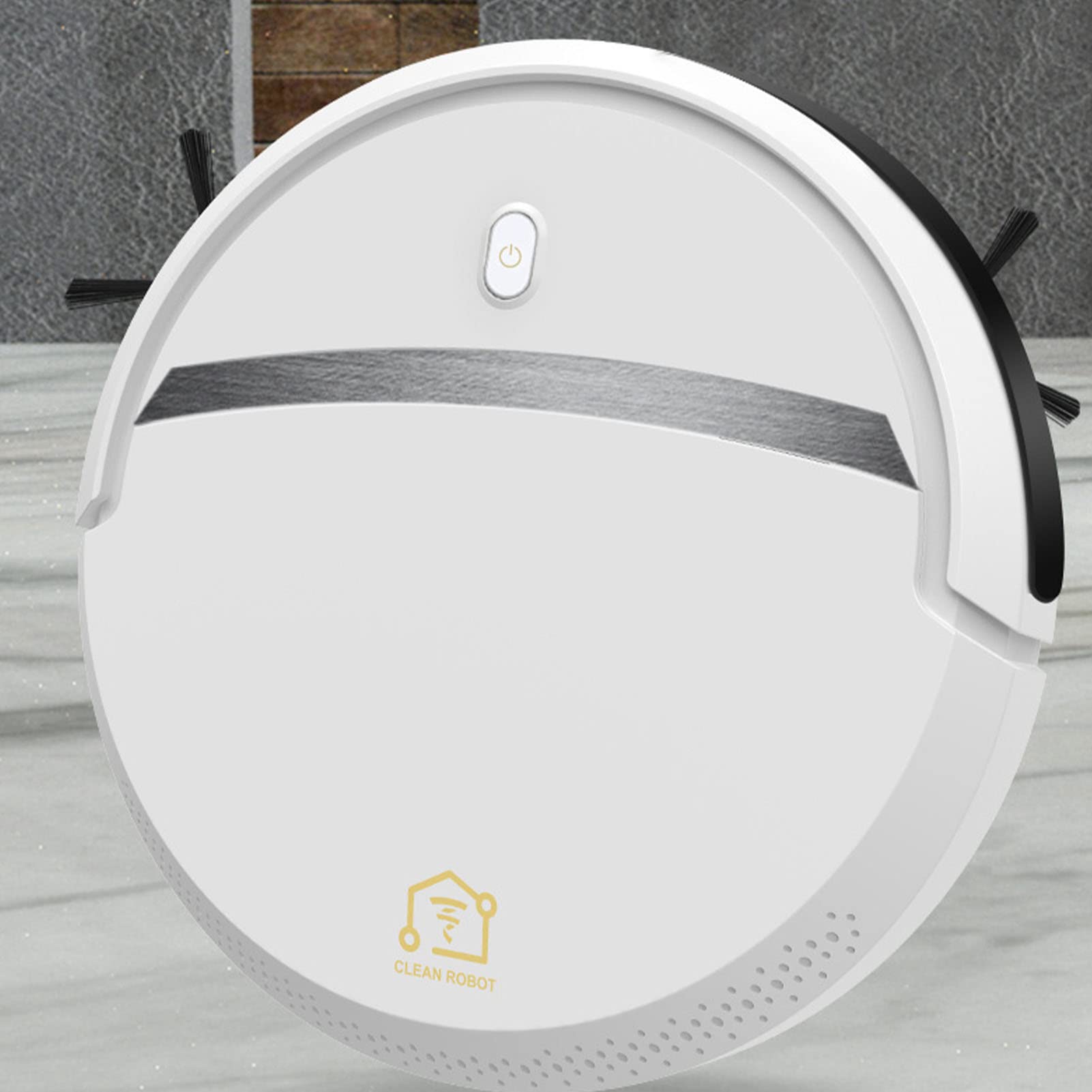3 in 1 Smart Sweeper Aspirapolvere Automatico a Tempo Ridotto Ricarica USB Buono per peli di Animali Domestici,Robot aspirapolvere, Tappeti, Pavimenti duri, Forte aspirazione, Silenzioso(Bianco)