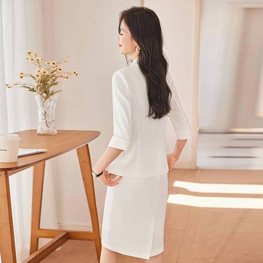 Amazon.co.jp: スーツ レディース スカートスーツ 2点セット