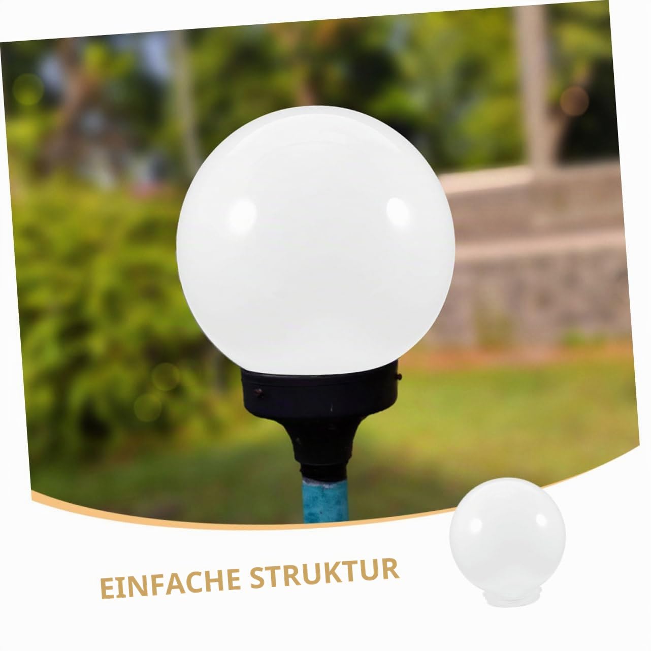 Kugelförmiger Lampenschirm aus Acryl in Weiß für Zuhause