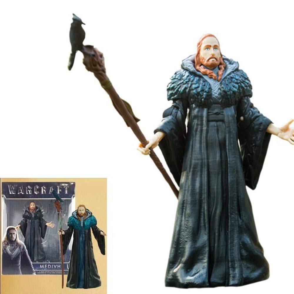 POP World of Warcraft Movie Edition Medivh Can Do It on Your Hands. Toy Figurine Model Desktop Decoration, PVC Collection Craft Decoration Gift about 15cm High