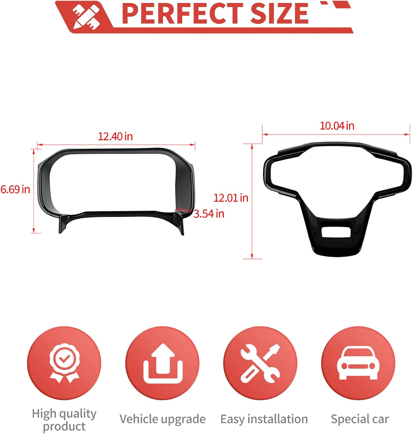 Center Control Dash Board Cover Steering Wheel Trim Kit fit for Ford Bronco 2021+ Interior Accessories image 3
