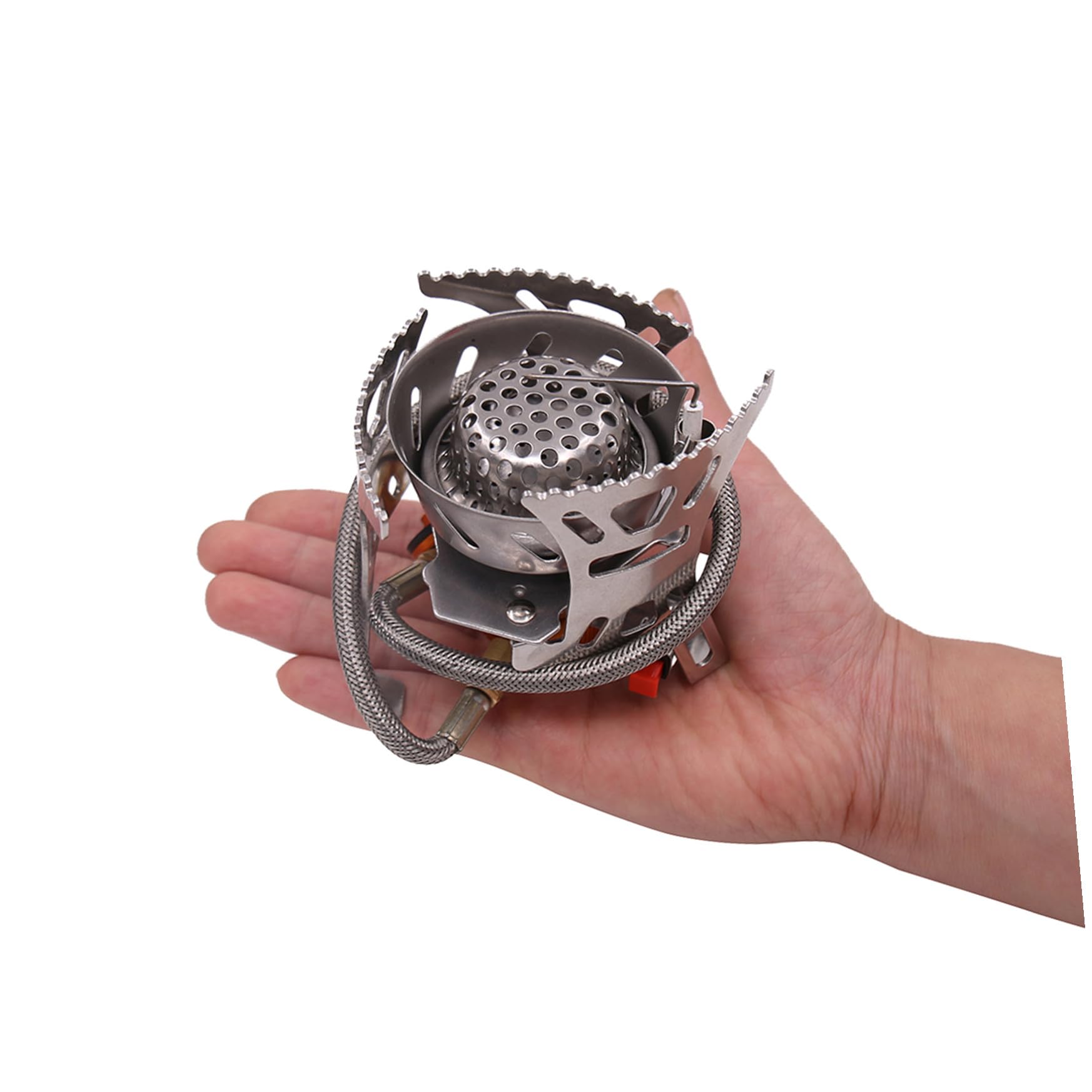 KOMBIUDA 1 Poêle Coupe-Vent Pour L'Extérieur Petit Réchaud De Camping Chauffage De Camping Pour Tentes Gril Portable Pour Camping Brûleur De Cuisson À Gaz Mini Réchaud De Camping