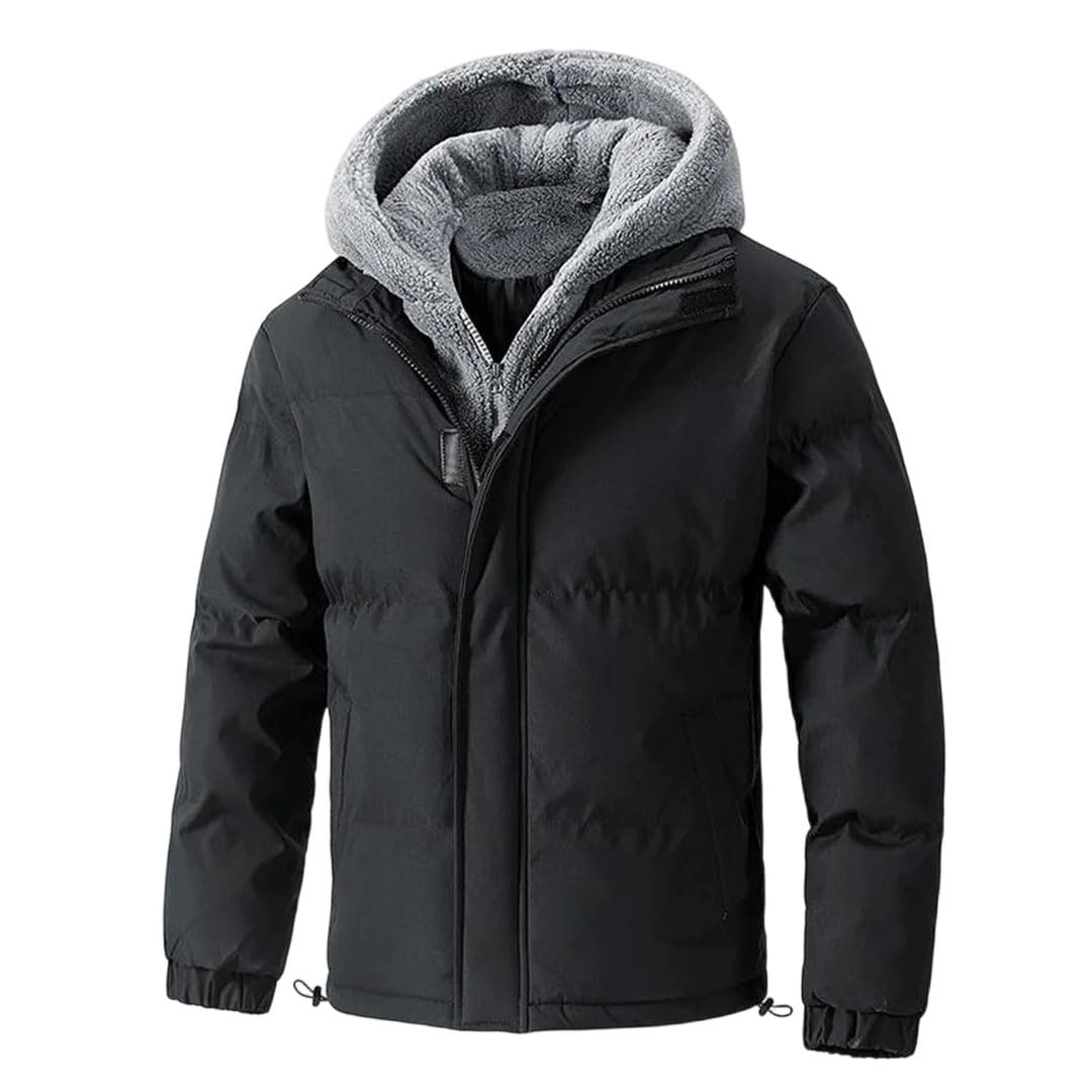Veste rembourrée en coton pour homme coupe ample d'automne hiver