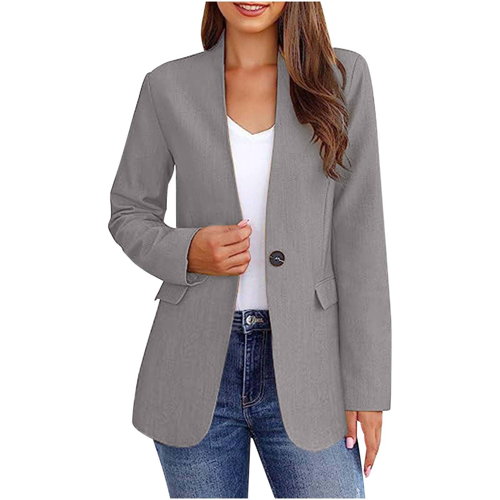Blazer for Women Dressy Casual Work Office Blazers Lightweight Long Sleeve Open Front Work Office Suit Jackets