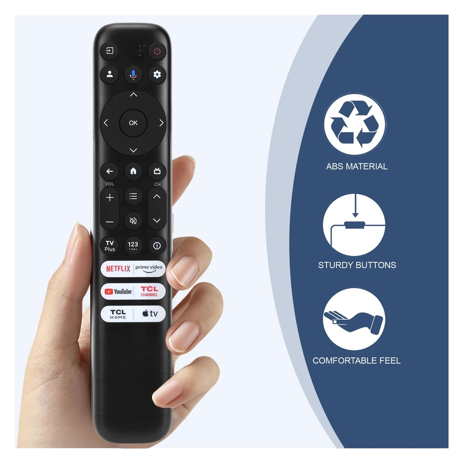 1 Unidad RC813-FMB1 RC813 FMB1 reemplazar Control Remoto por Voz Apto for TCL Google TV Mini 4K 8K LED LCD ULED OLED 50S546 43S446 50S446 55S446