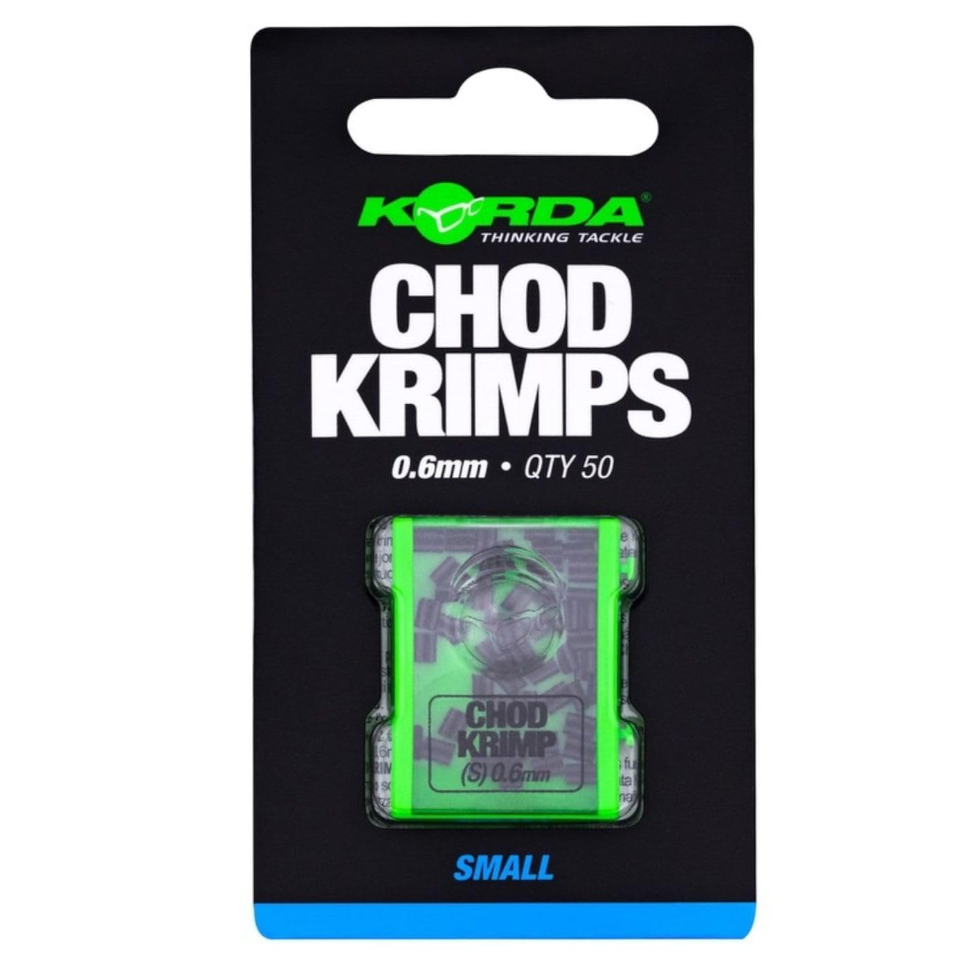 Korda Chod Krimps 0.6mm, 40% Smaller, Versatile, Stronger Than Knots, For Neat QC Loops