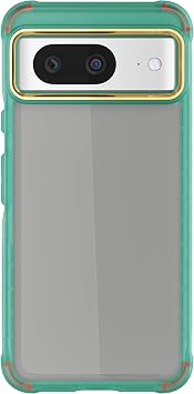 Ghostek Covert Google Pixel 8 Clear Case - Compatible with Wireless Charging, Transparent Silicone, Shockproof Phone Cover 6.2 Inch, Teal