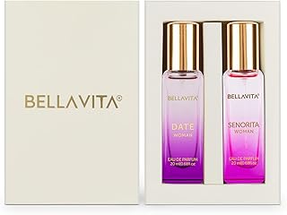 Bella Vita Luxury Date &amp; Senorita Women Long Lasting | Perfume for Woman | Gifts for Woman | EDP 2x20ml | Jasmine, Vanill...