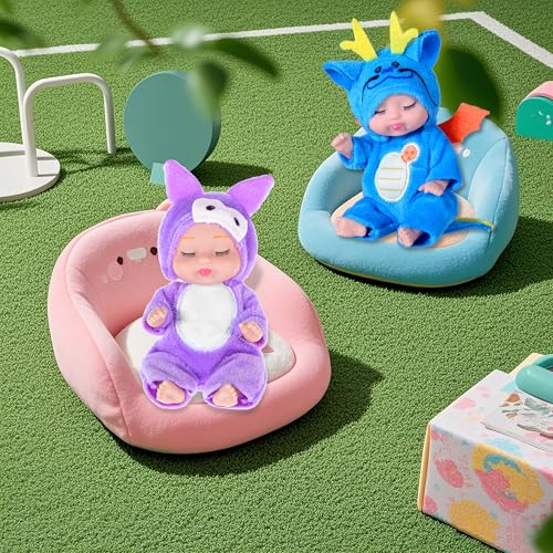 8 muñecas mini baby animal 10.16 cm para niñas miniatura 5