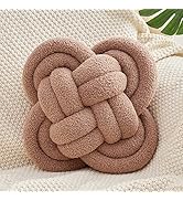 Xiashrk Knot Pillow Ball, Decorative Throw Pillows with Soft Lamb Fleece Fabric for Bed Living Ro...