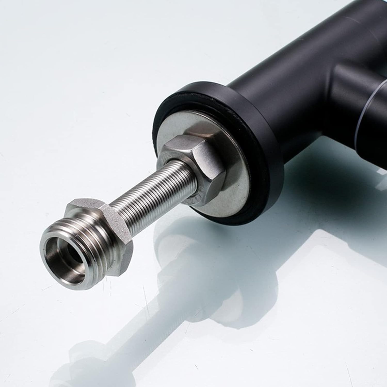 Rubinetto da Cucina per Acqua Potabile in Acciaio Inox Girevole con Filtro, Colore Nero.