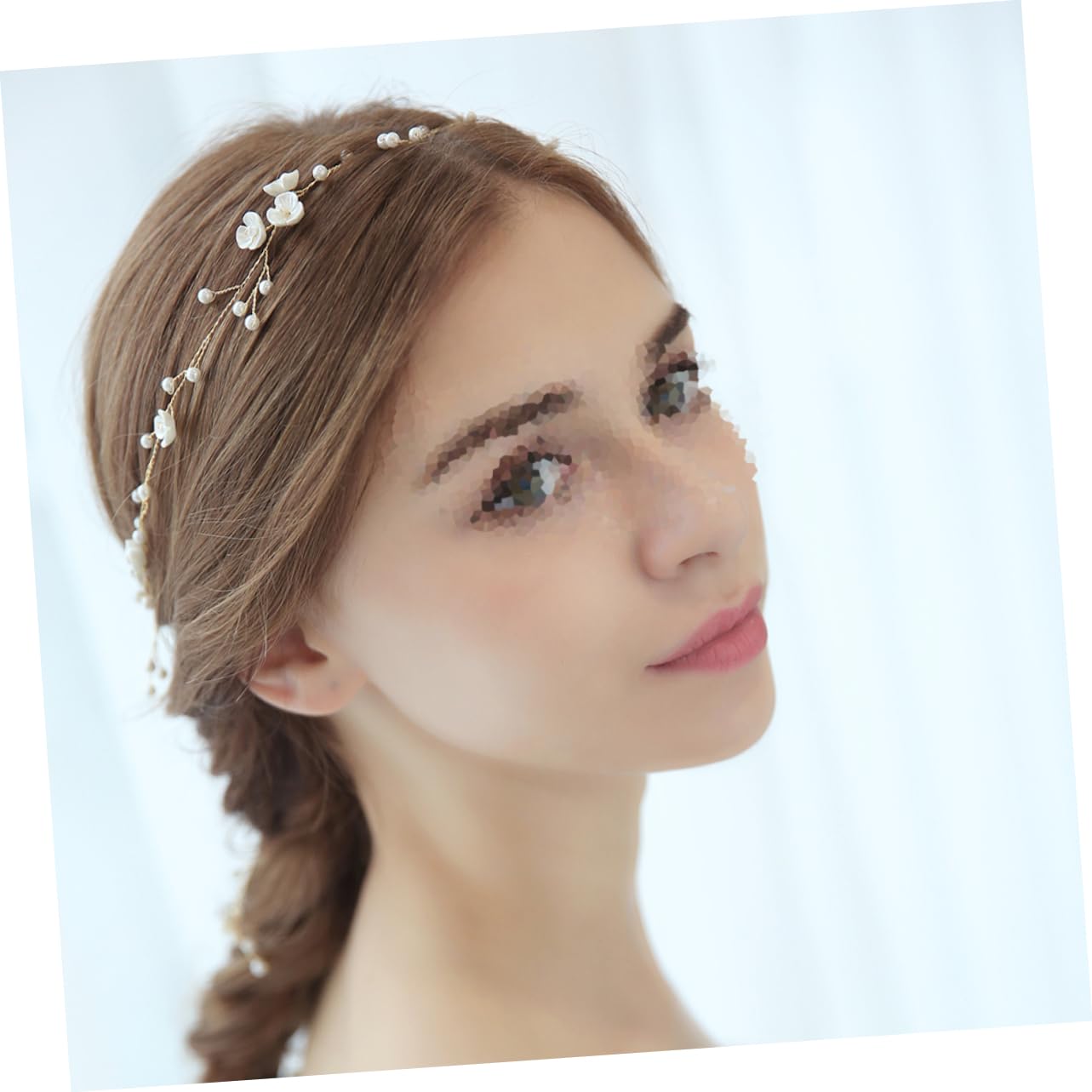 FRCOLOR 3stücke Blumenkronen-haarband Für Braut Elegantes Haaraccessoire Für Hochzeiten Und Verlobungen Anpassbar Für Jede Frisur Langer Blumenhaarschmuck