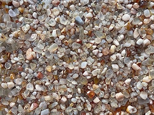 Image of GAF TREASURES 2 oz Lot Natural Cherry Blossom Semi Tumbled Gemstone Chips, Crushed Mini Crystals, Undrilled Crystal Chips (Cherry Blossom)