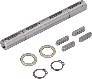 Worm Reducer Double Output Shaft Kit, Worm Gear Speed Reducer Dual Output Shaft with 14mm Diameter & 128mm Length, Large Bearing Capacity Low Noise Stepper Motor Dual Output Shaft
