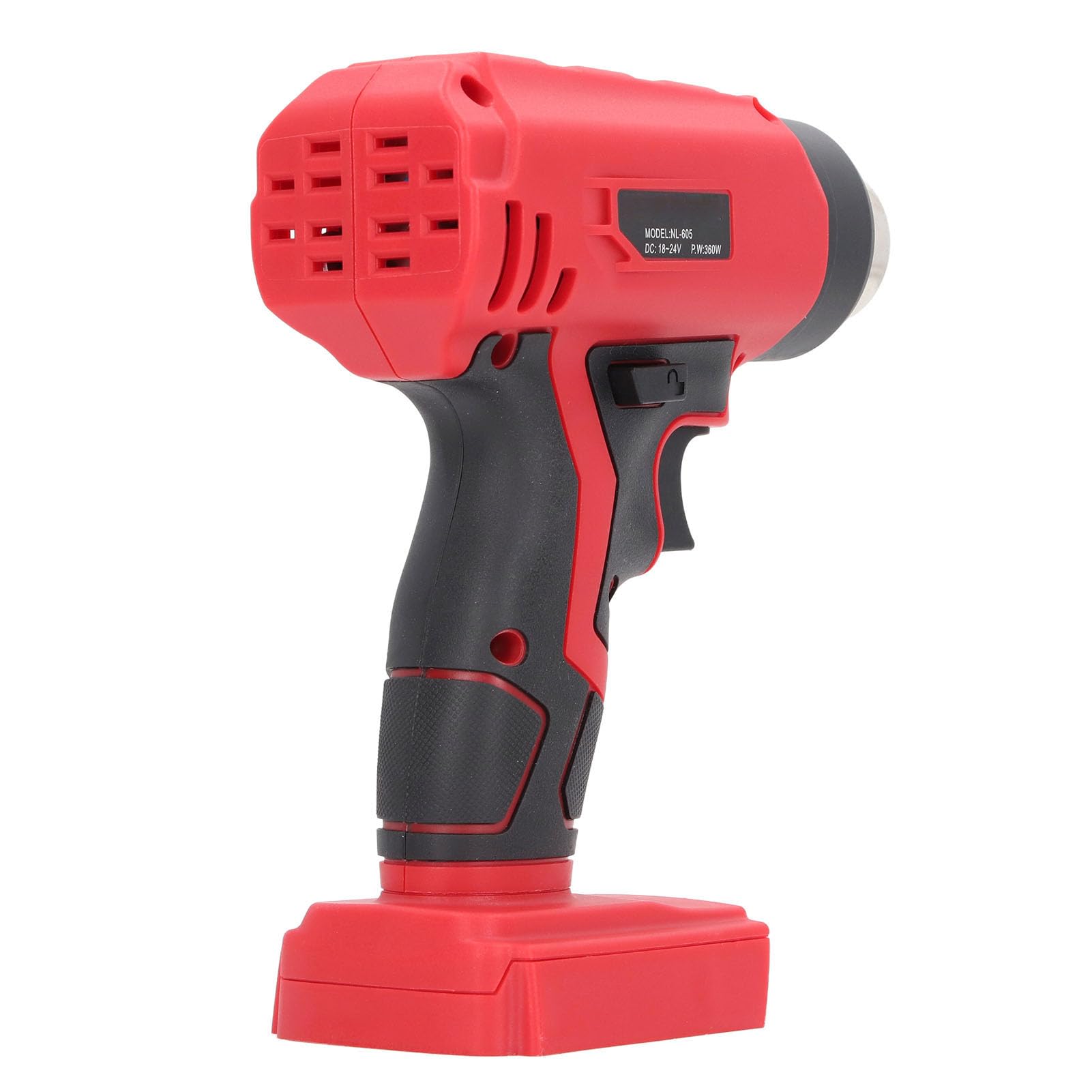 Marhynchus Pistola de Calor Inalámbrica, Pistola de Aire Caliente de Acero Inoxidable ABS 360W 752F con 4 Boquillas para Tubos Retráctiles, Manualidades, Reparación de Bricolaje para Batería de