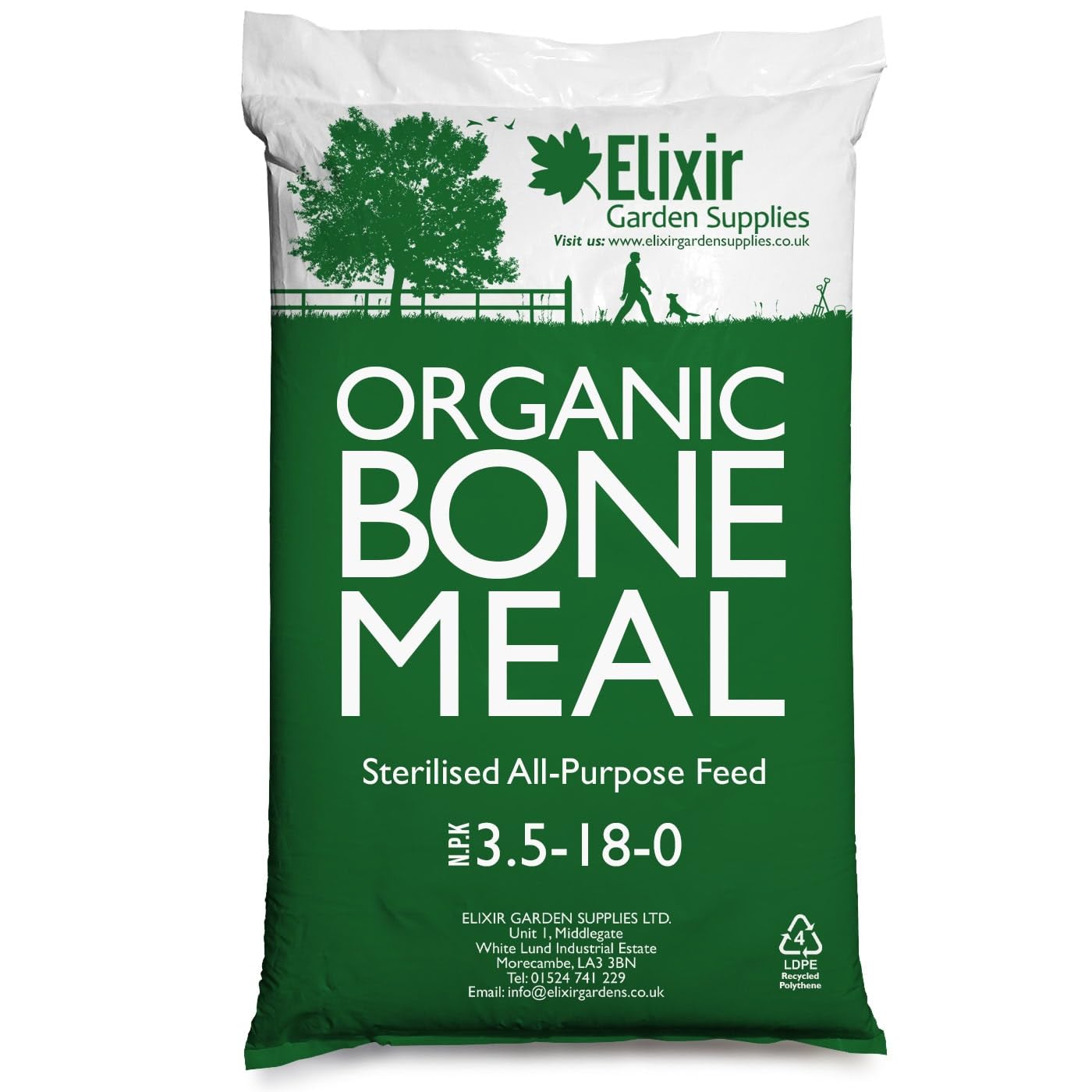 25kg Organic Bone Meal Plant Fertiliser | All-Purpose & All-Season Vegetable, Fruit & Flower Food