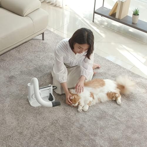 Miniatura 4 de Duz V3 - Secador de mascotas de calidad profesional 2 en 1 portátil y manos libres, secado de bajo ruido y sin estrés, velocidad y temperatura,