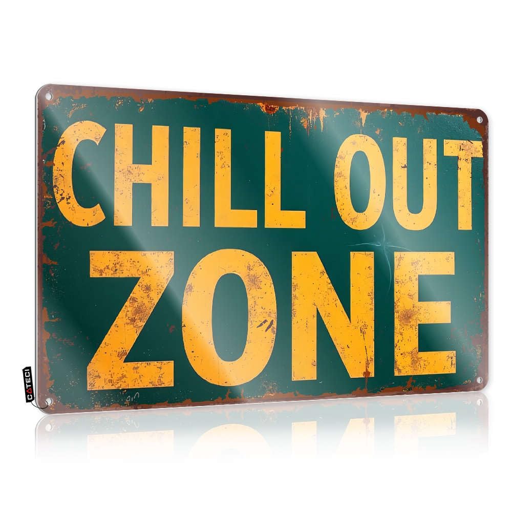 Sujd Colour Chill Out Zone Sign. Scandinavian Clock - Funny Wall Art Birthday Hanging Wall Decor(30X40cm)