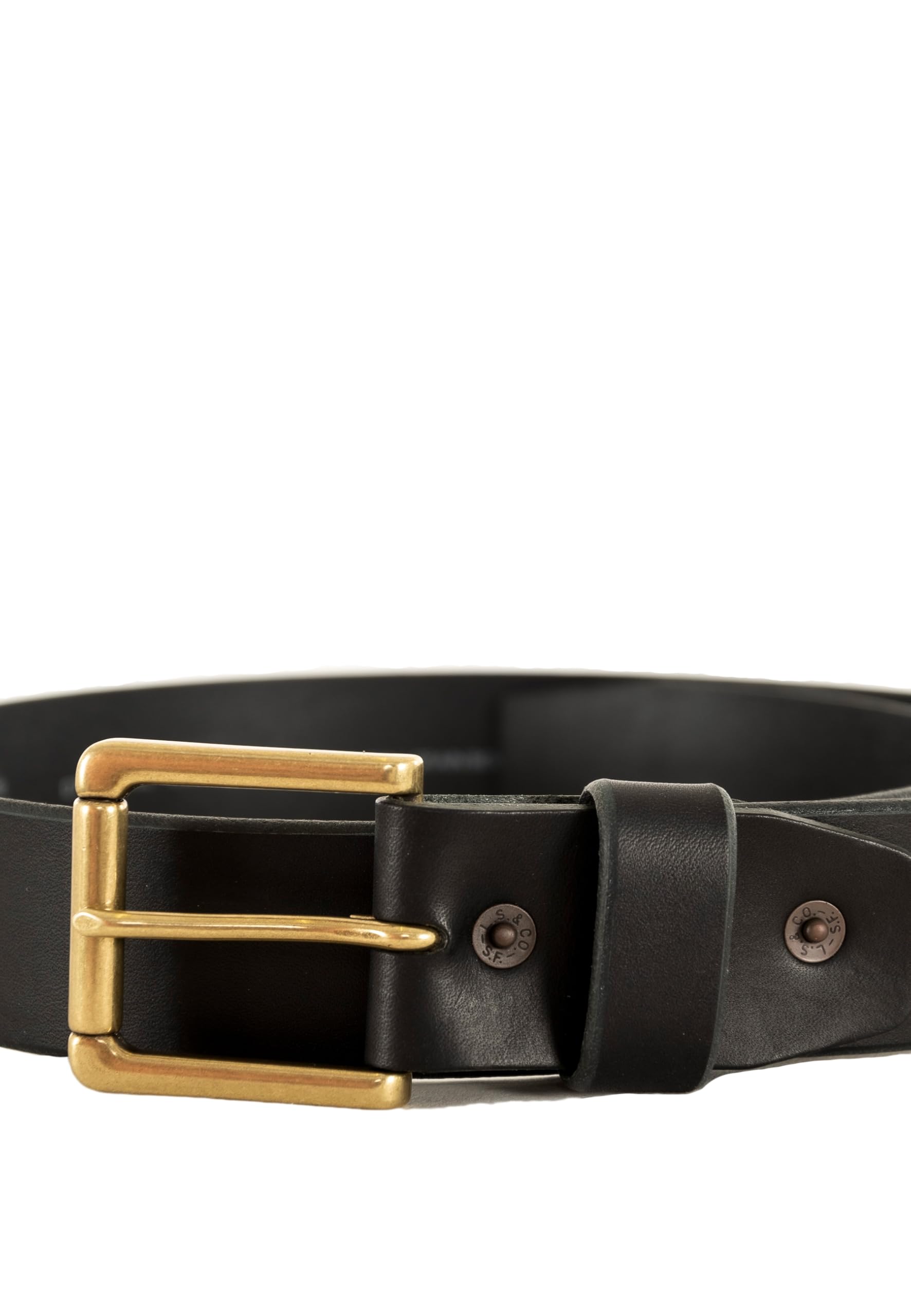 Levi's Męski pasek Heritage, Zwykły czarny, 95 cm