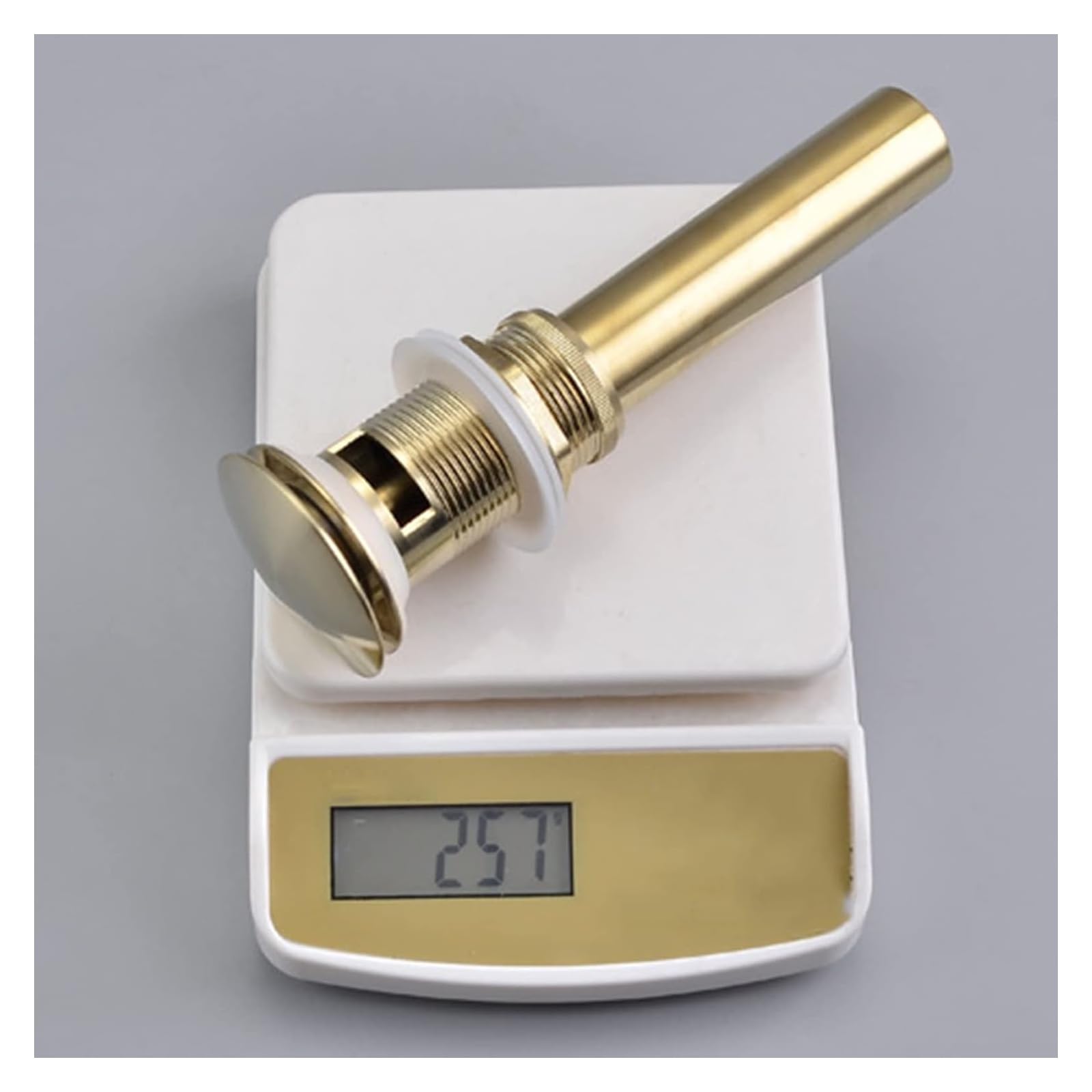 Korek do zlewu z odpływem typu pop-up i przelewem, odpływ odbijający z mosiądzu z otworem przelewowym lub bez(Brushed Gold a)