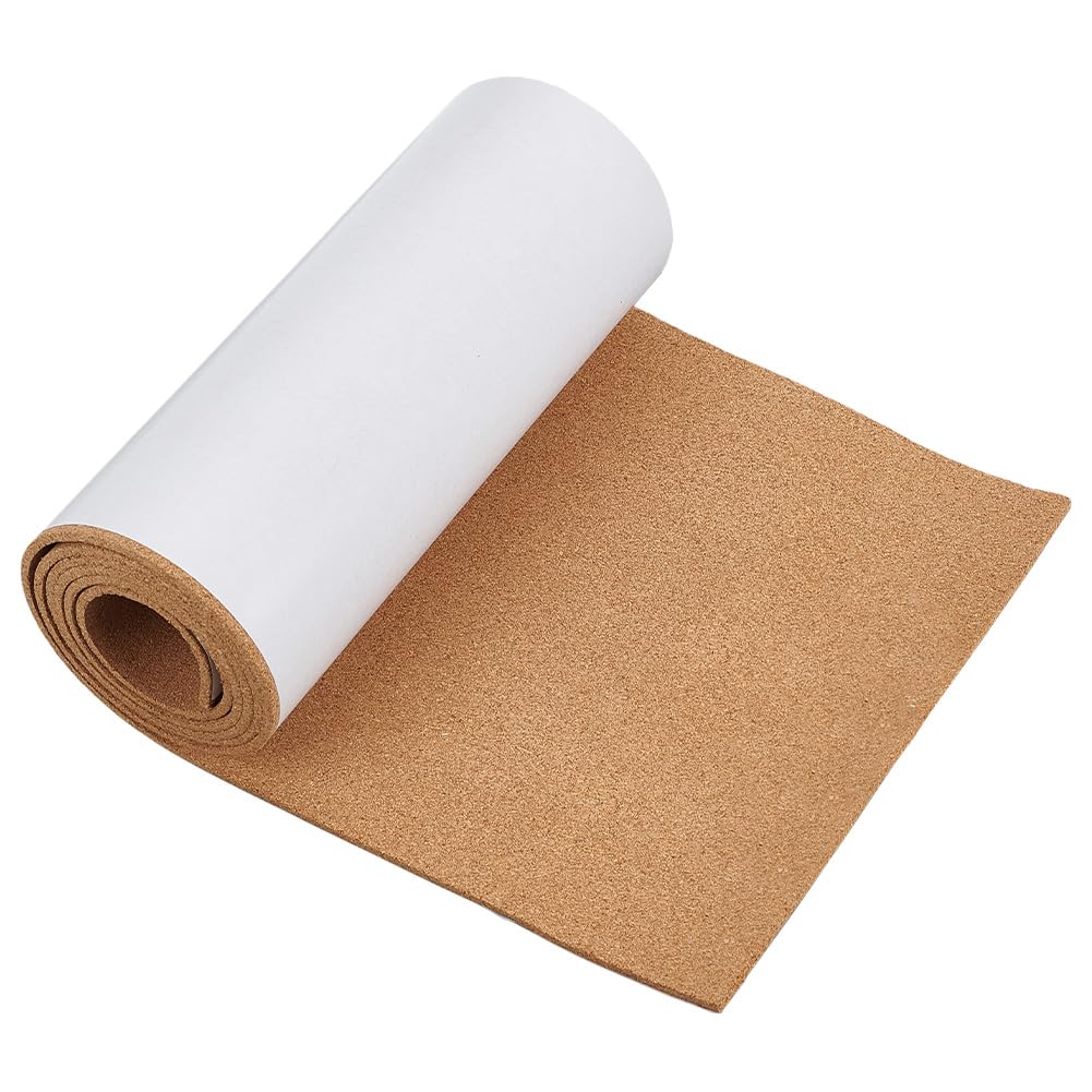 BENECREAT - Rollo de corcho autoadhesivo de 2 m x 30 cm, rollo de pizarra de corcho (5 mm de grosor), superficie autoadhesiva fácil de cortar para decoración interior, artesanía hecha a mano