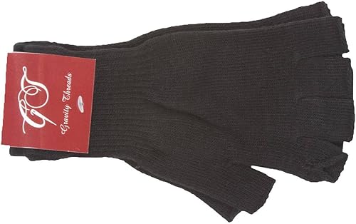 Miniatura 4 de Gravity Threads Guantes de invierno unisex de punto elástico sin dedos para hombres y mujeres