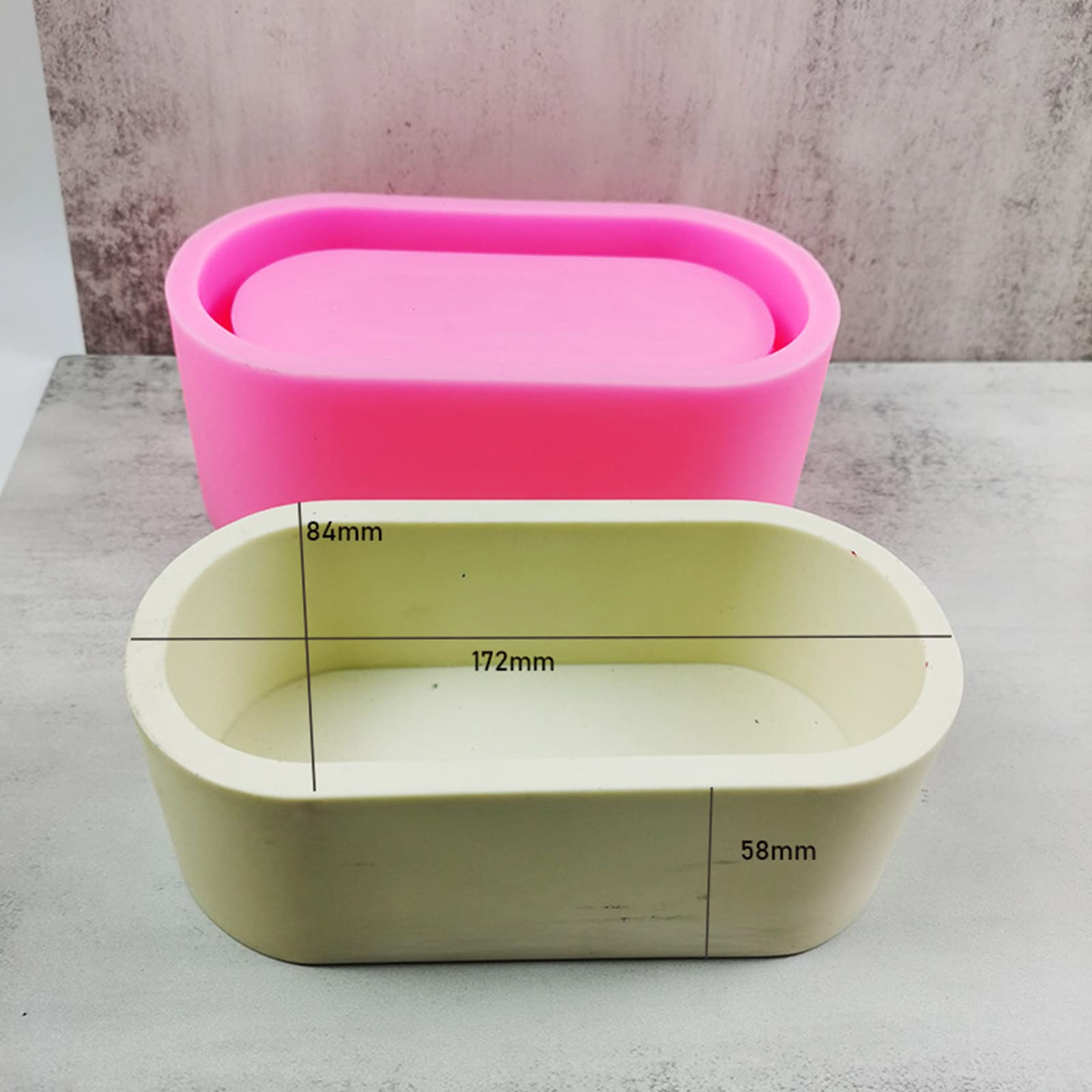 Stampo in silicone per vaso da fiori Vaso per cemento in gesso Stampo per argilla Stampo per vaso di fiori Stampi in silicone per calcestruzzo per resina