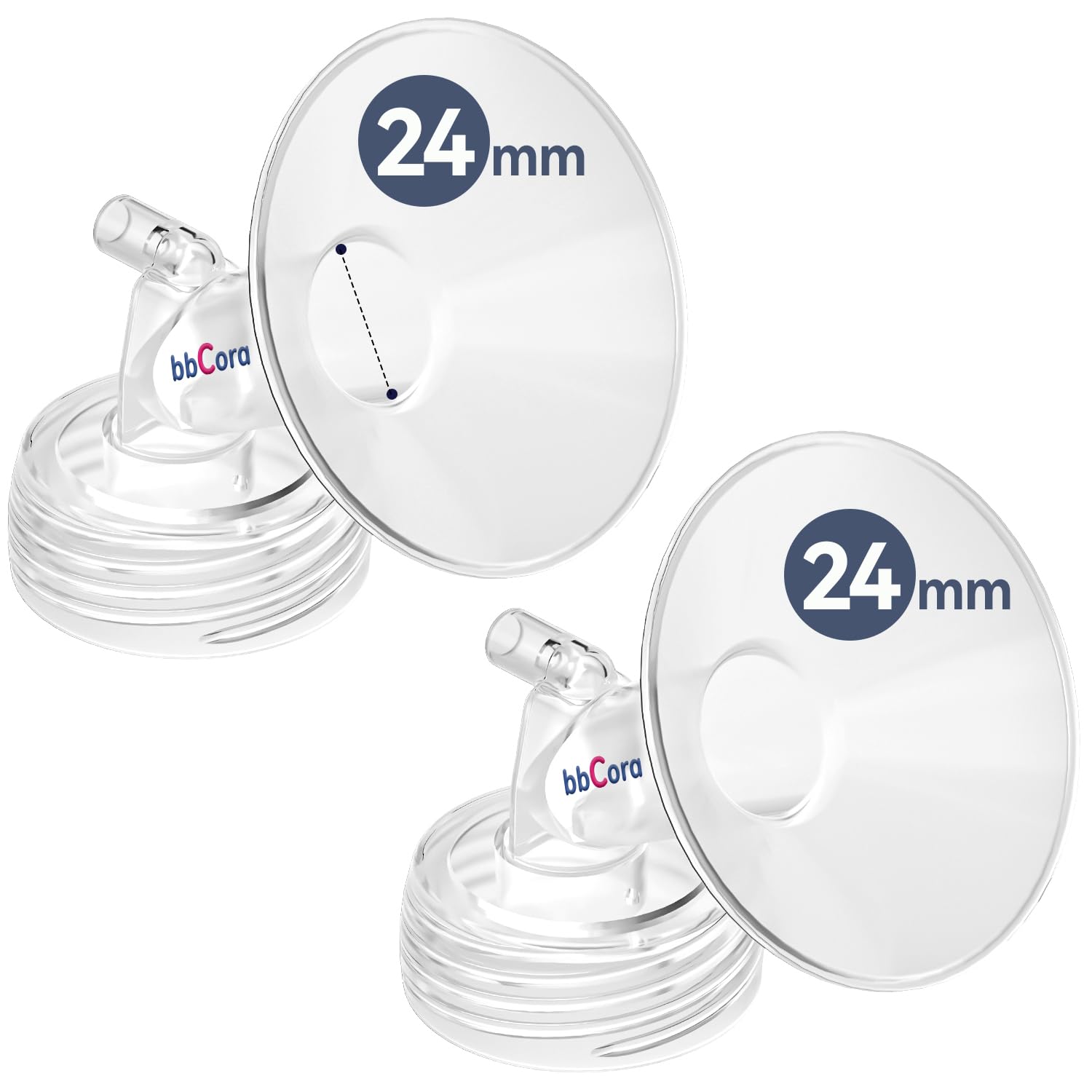 Insertos de brida de 24 mm para extractores de leche Spectra, compatibles con Spectra S1, S2 y 9 Plus – Piezas de repuesto para accesorios de bomba Spectra, ajuste ergonómico y cómodo para una mejor