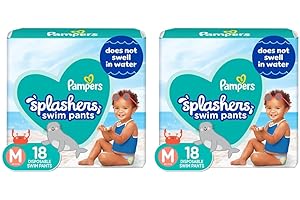 Pampers Splashers Swim Diapers Size Small 36-Count: Convenient and Gap-Free Disposable Baby...