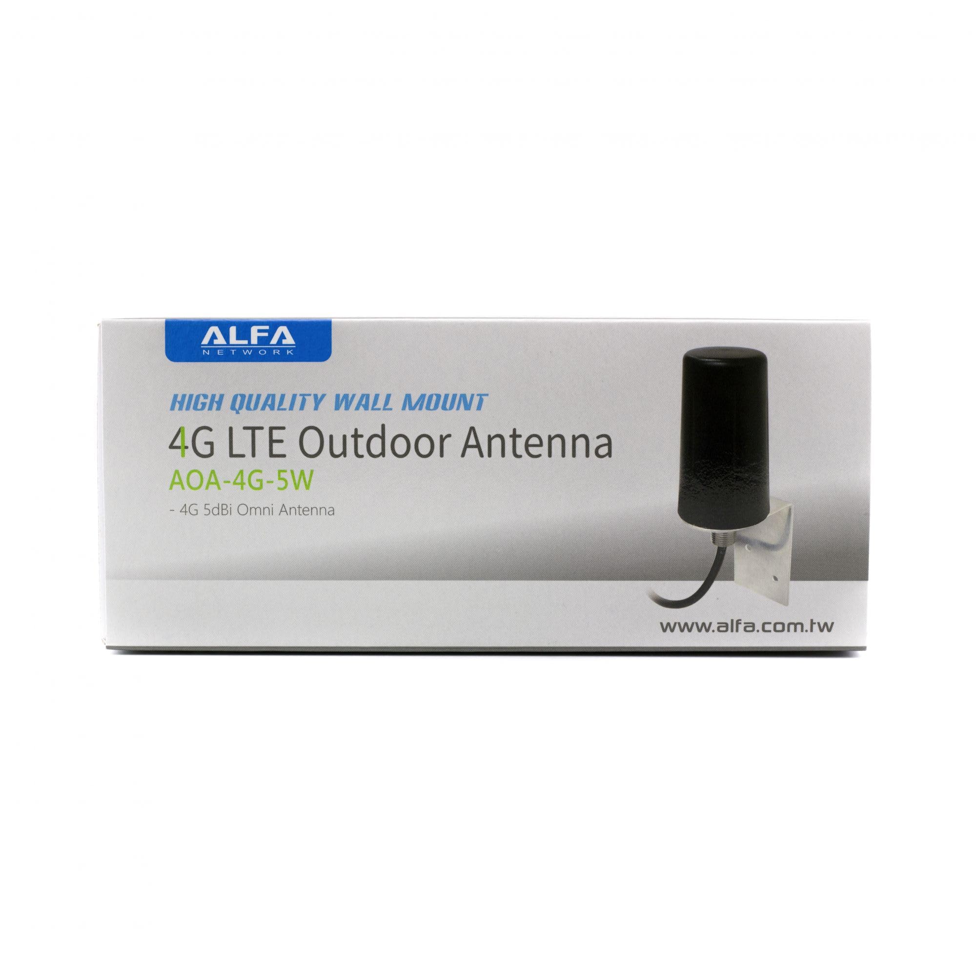 Alfa Network 4G LTE Antenne Omni 5dBi à Montage Mural, SMA Male AOA-4G-5W-SMM