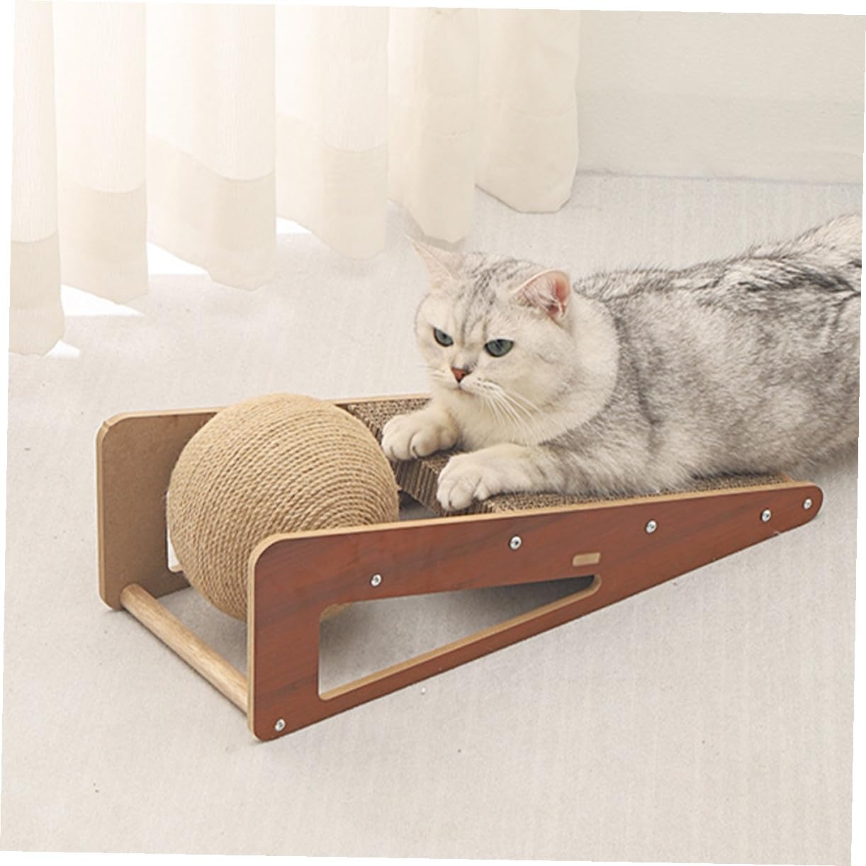 Agarrador De Gatos Rascador para Gatos Resistente Al Tabla Rascadora Suelo Rascador Divertido para Gatitos Bola Rascadora