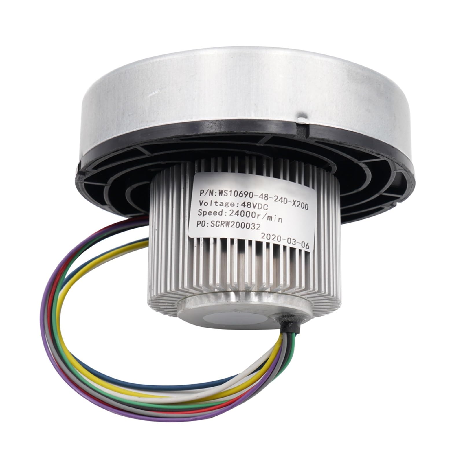 Ventilador, 10690 DC 24V/48V Ventilador centrífugo sin escobillas de CC de alta potencia for la eliminación de polvo del equipo de pulverización de aspiradoras de vehículos.(24V Blower and Drive)