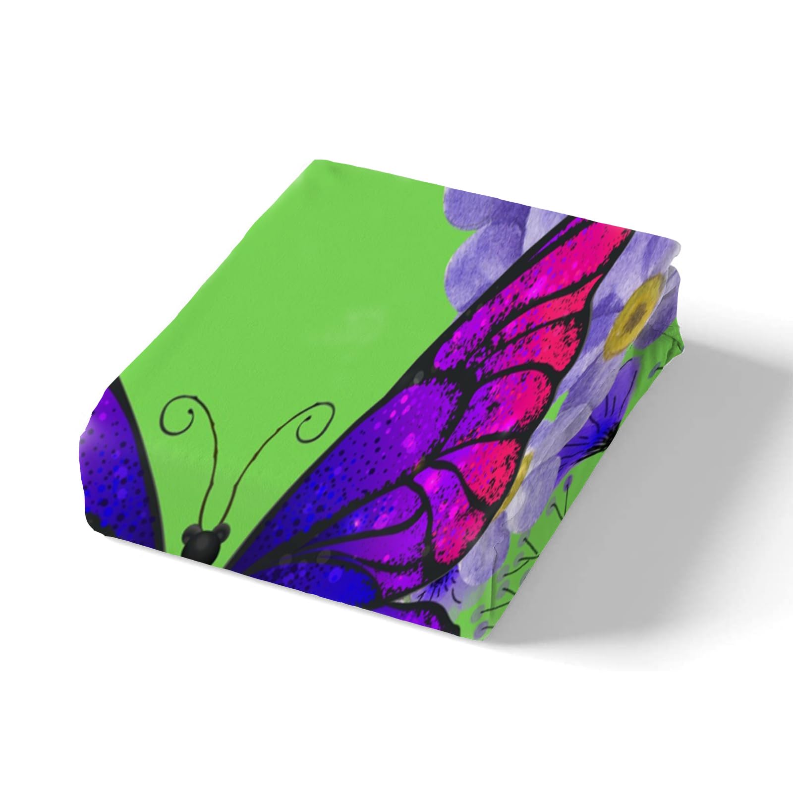 GETIYA Biancheria da letto colorata con farfalla, 135 x 200 cm, da