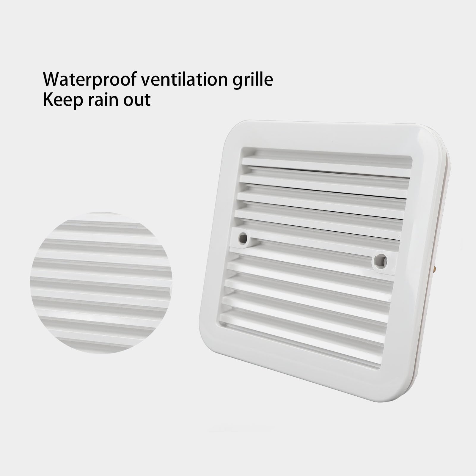 Fockety Wohnmobil Seitenlüftungsventilator, 24 V 3000 U/Min 1 Wege Starke Windseite Mount Ableitungslüfter RV Dachentlüftung mit Bildschirm, RV Seitenablüftungslüfter für