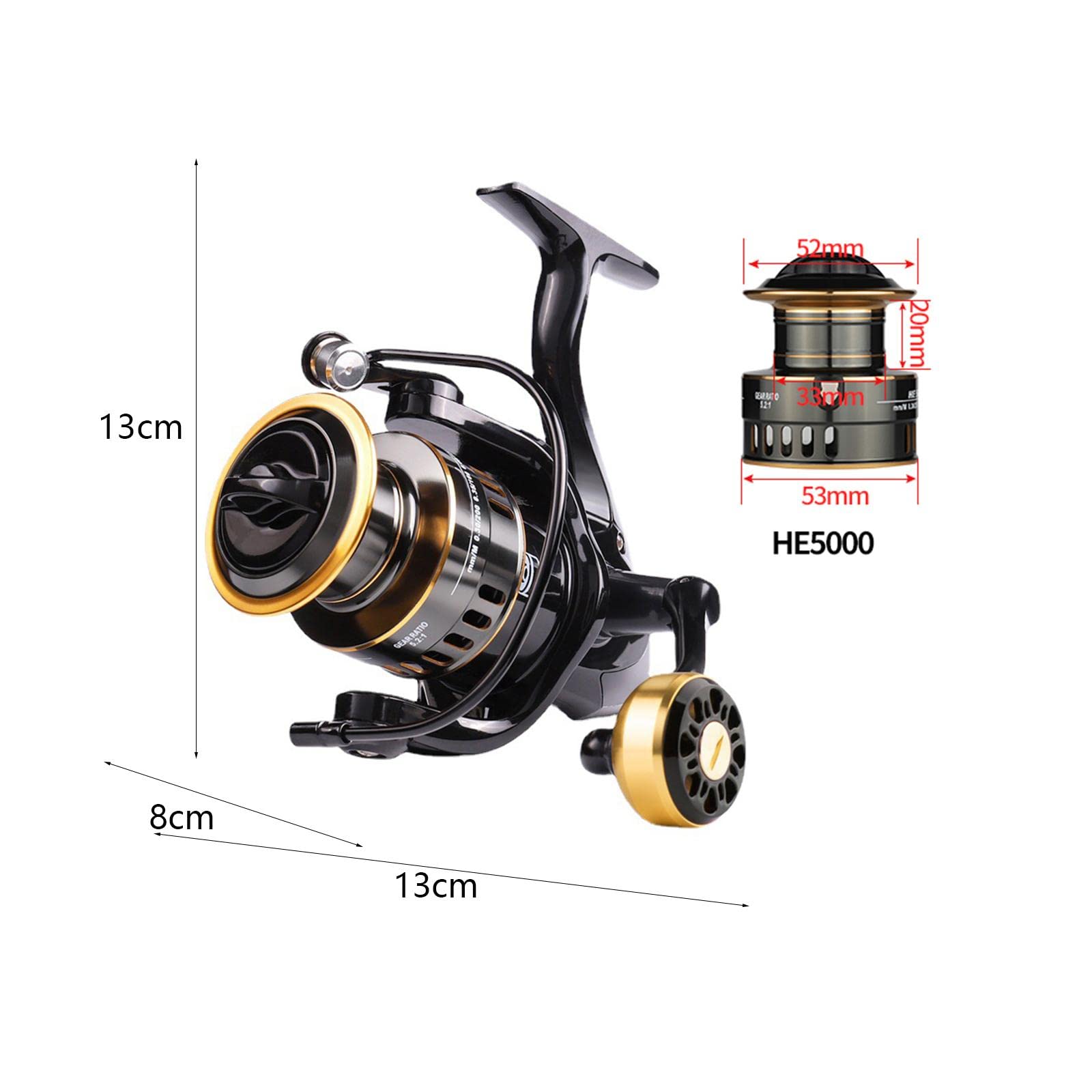 Amazon | Generic 釣り用リール, 5000 | GENERIC | スピニングリール