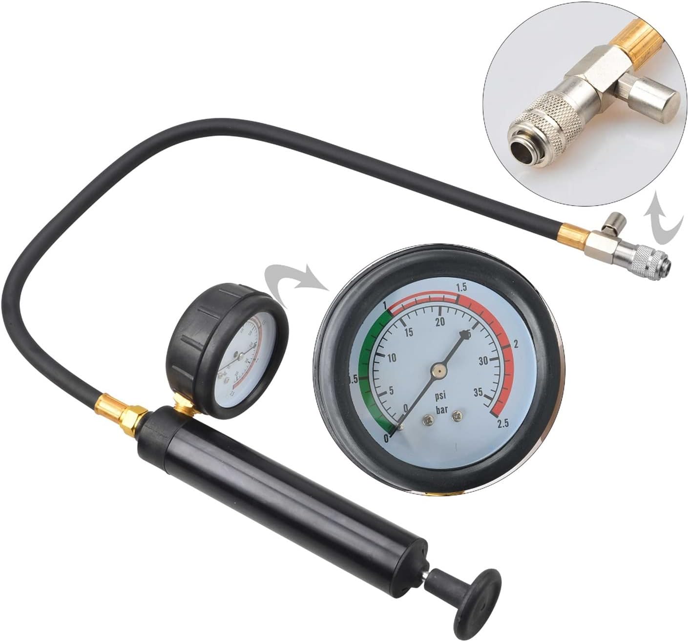 coolant Tester 18 Pcs Radiator Pressure Tester Tool Kit Cooling System Testing Tool Vacuum Vehicle Universal coolant Pressure Tester kit