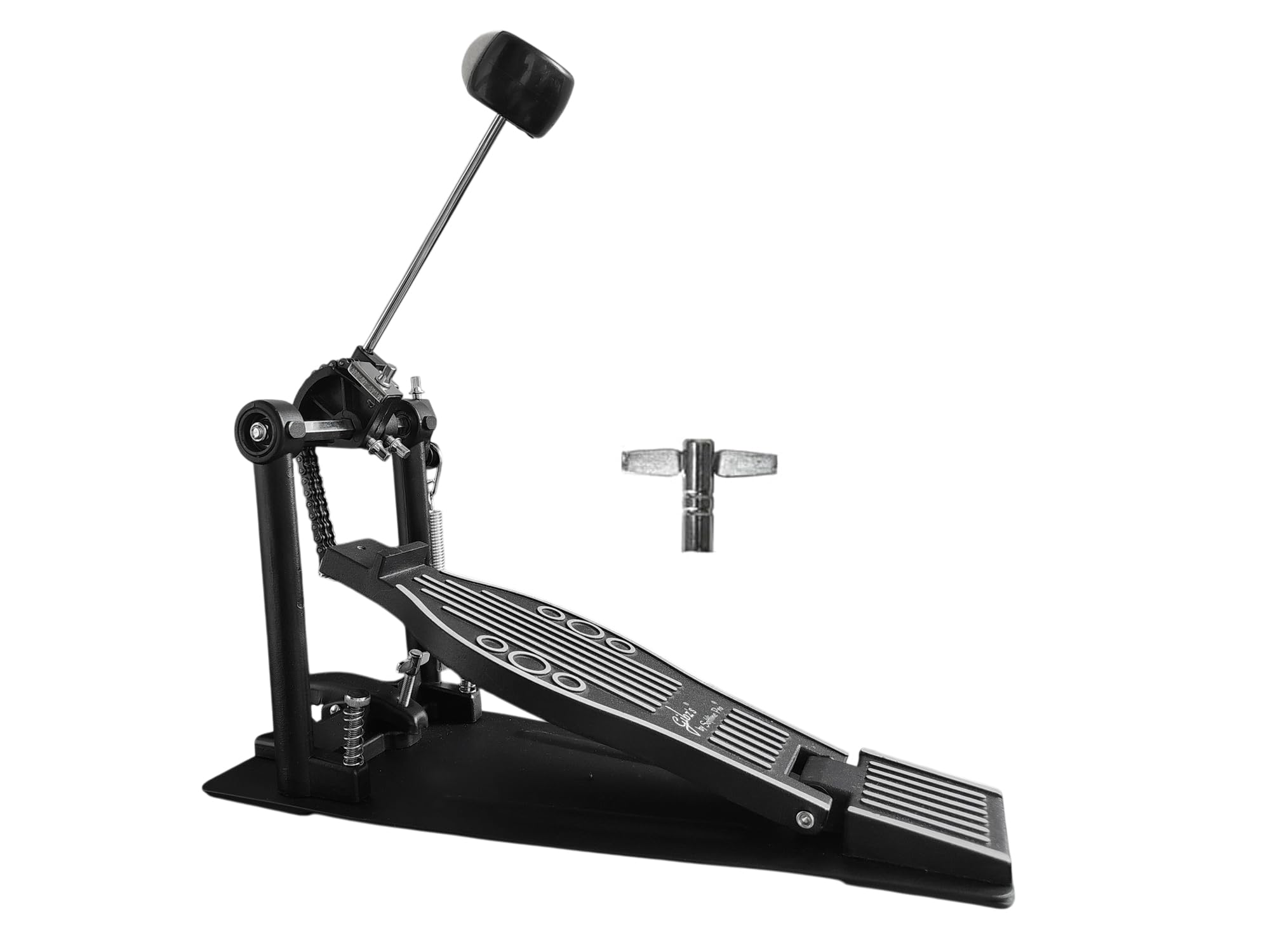 Softline Pro SP 510 Single Bass Drum Pedal Double Chain Drive Kick Pedal with Power Glide Cam, Adjustable Spring Tension & Beater Angle Heavy Duty Drum Pedal for Acoustic & Electronic Drums | Single Bass Drum Pedal Sprocket-less Double Chain Drive Kick Pedal with Power Glide Cam-image-31