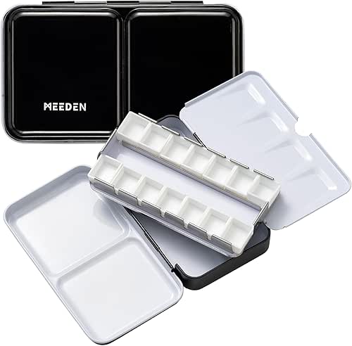 MEEDEN Empty Watercolor Paint Palette: Travel Water Color Palette Tin