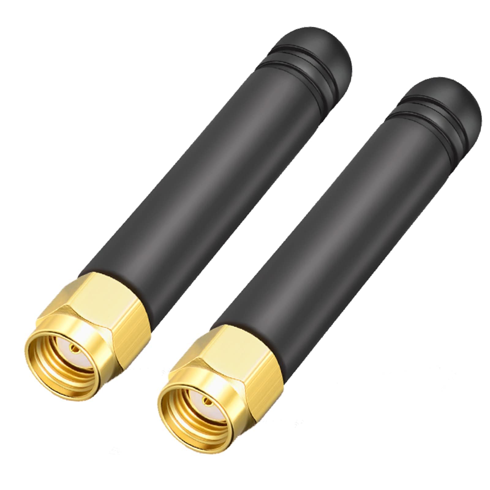 Bingfu Antenna WiFi 2,4GHz 5GHz Bibanda 2dBi MIMO Maschio RP-SMA Omnidirezionale per Scheda Rete Wireless Router WiFi Adattatore USB Telecamera IP Sicurezza Monitor Videosorveglianza, 2 Pacchi