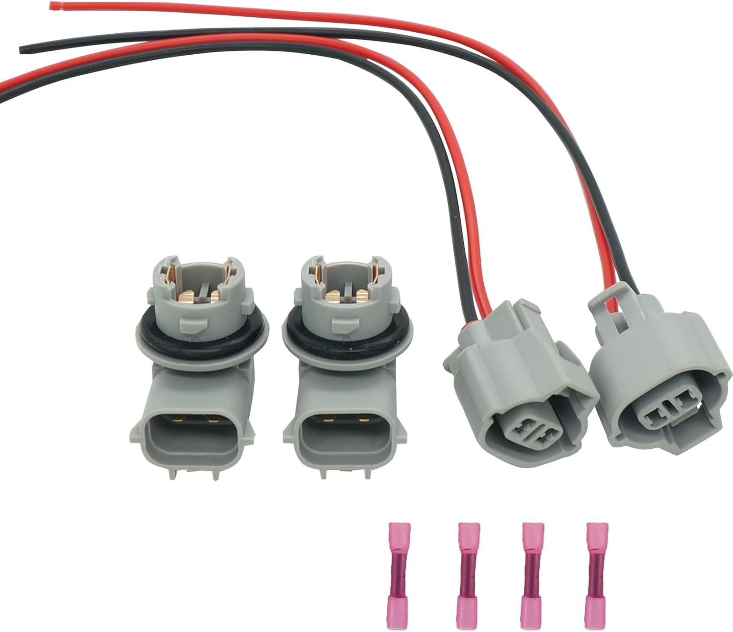 2 Pcs Rear Bumper License Plate Light Lamp Bulb Socket Wiring Harness Connector Pigtail Plug for Toyota Corolla 1998-2024 Tundra 2000-2008 Tacoma 2005-2007 OE# 90075-60005 9007560005
