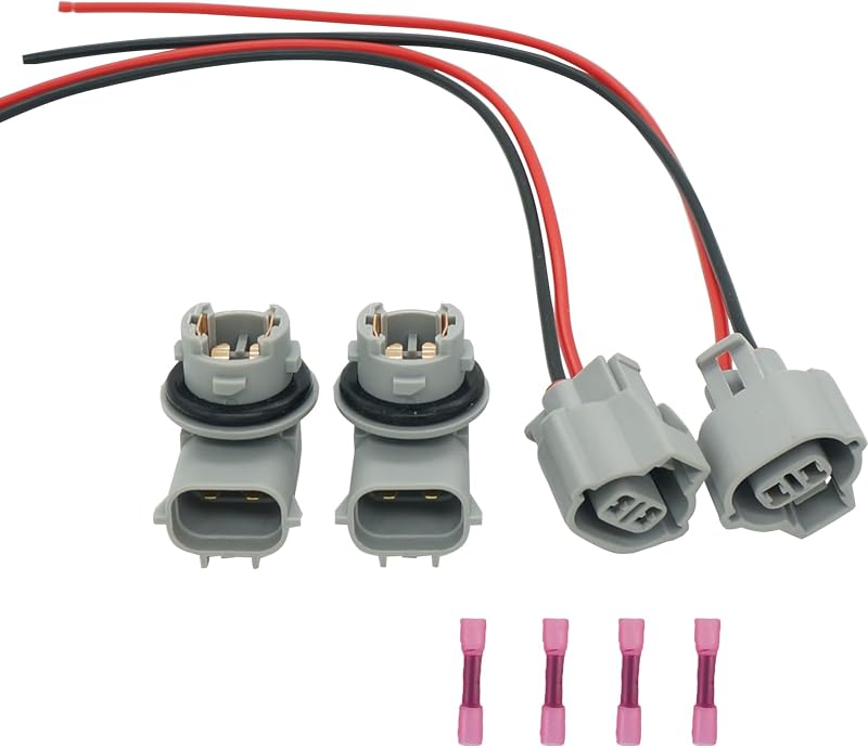 Chicote com soquete e conector da lâmpada de placa traseira Micarun para Toyota e Lexus – 2 unidades