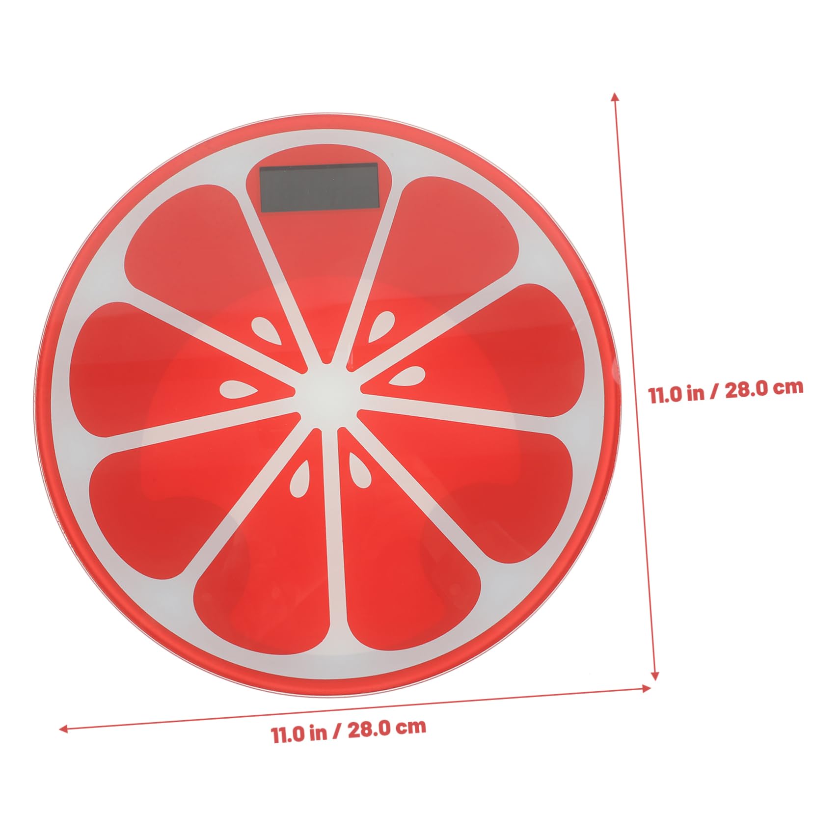 BESTYASH Dekorative Digitale Waage in Wassermelonenform Hochpräziser Sensor Gehärtetes Glas Tragbar und Leicht für Körpergewicht bis 180kg
