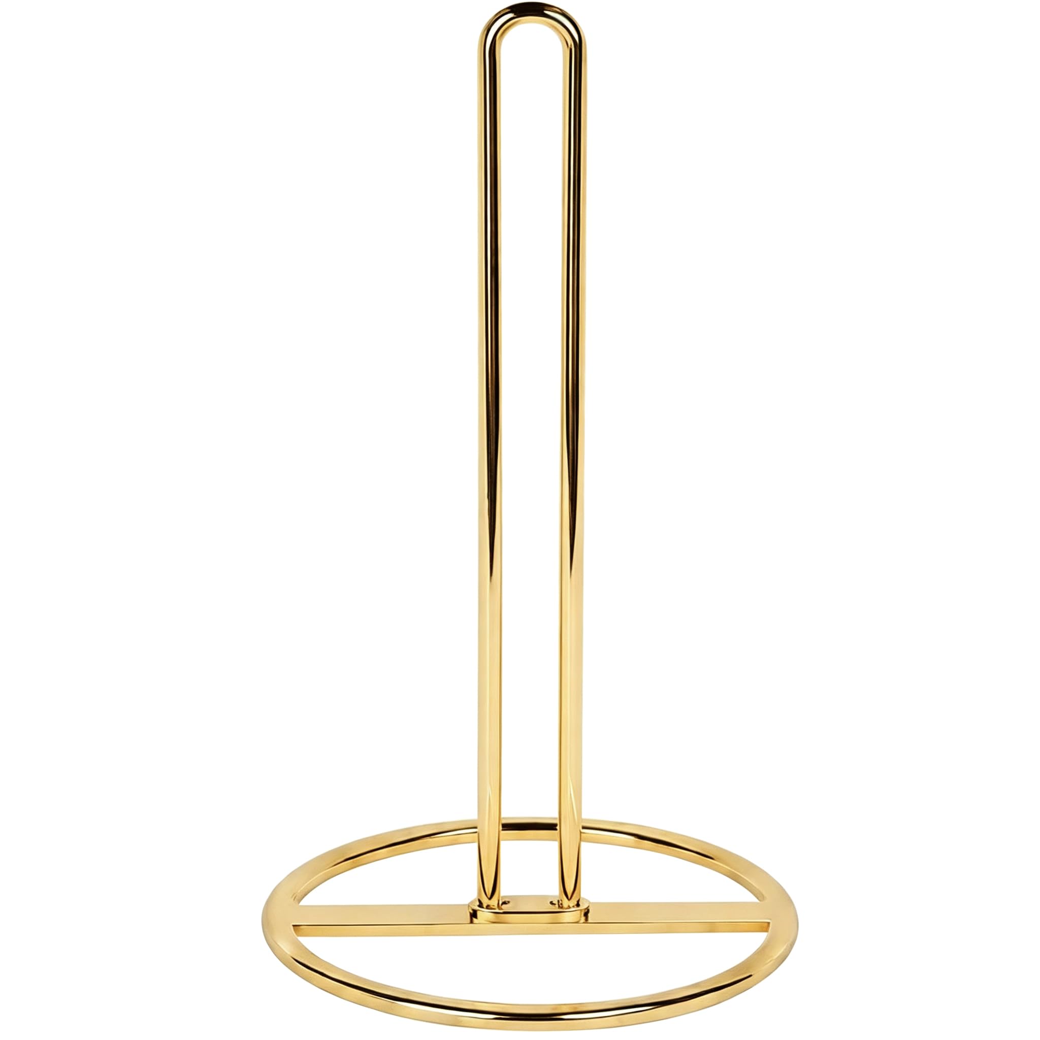 Oboding Gold Kitchen Roll Holder Free Standing, Paper Towel Holder Countertop For Standard And Large Sized Rolls(Gold)