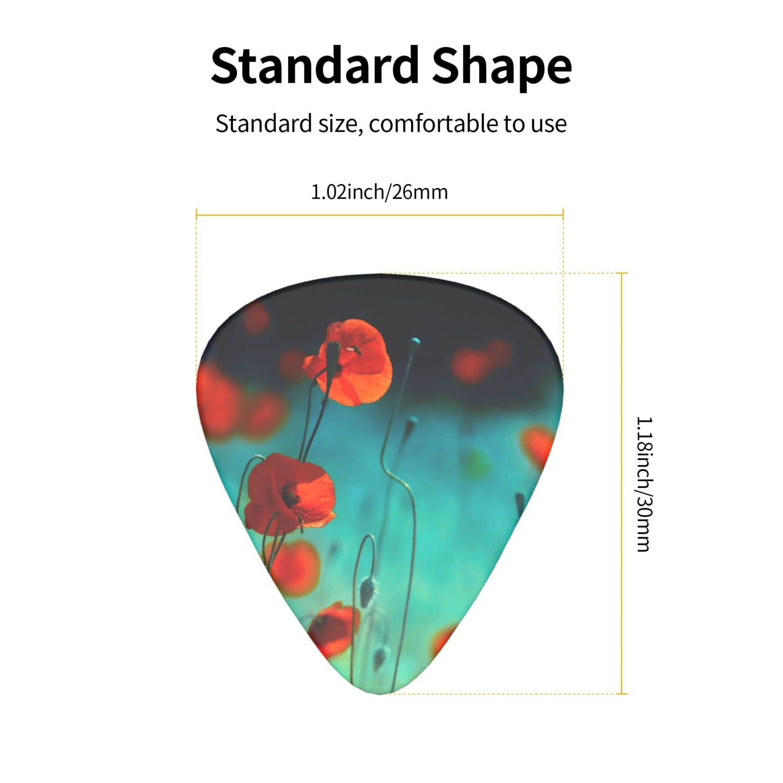 Amazon | 田畑に咲いてるケシ デザインギターピック guitar pick
