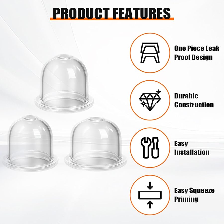 Podoy Carburetor Primer Bulb 15𝑷𝑪𝑺 Compatible with Poulan Crafstman Weedeater Chainsaw 530071835 530 071835 Walbro Stens Ryobi 188-512-1 Wyj-86 791, Primer Bulbs for Small Engines - image 5