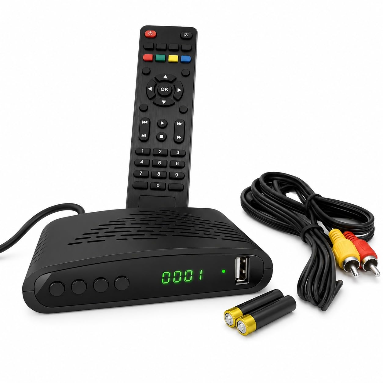Conversor Digital Full HD Para TV Com Gravador PVR HDMI AV Visor LED Receptor TV Digital